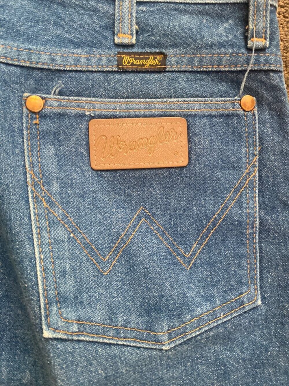 Women's Wrangler Jeans Cowboy Cut Straight Leg Printed Talon Zip Sz 31x36 USA - Picture 14 of 14